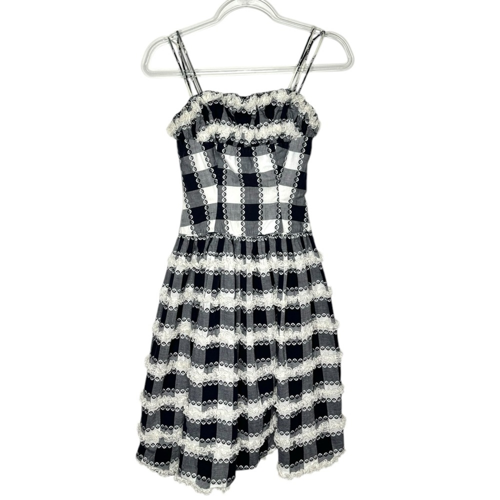 Vintage | 1950’s True Vintage Lou-Ette California Gigham Ruffle and Lace Dress - Picture 11 of 15
